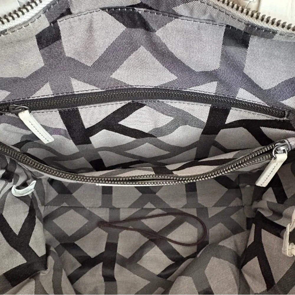 Christopher Kon Woven Leather White Tote Bag - Picture 14 of 15